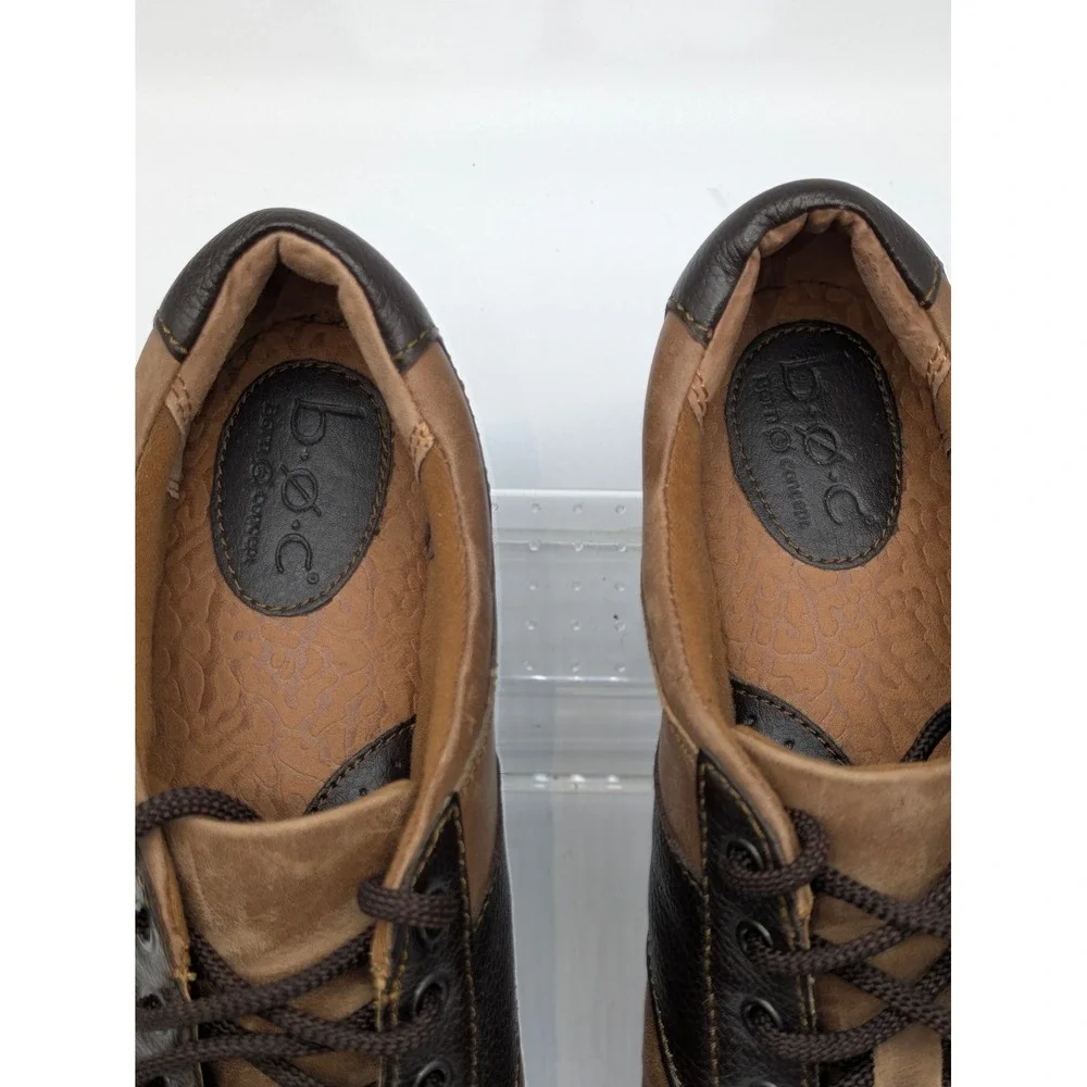 b.o.c. by Born Men's Brown Leather Lace Up Comfort Shoes Size 11 EU 43 Casual